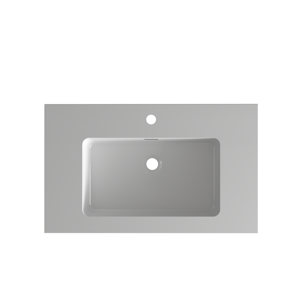 Integrated Solid Surface Basin, 30-Inch, Glossy White, photo 9 of 10