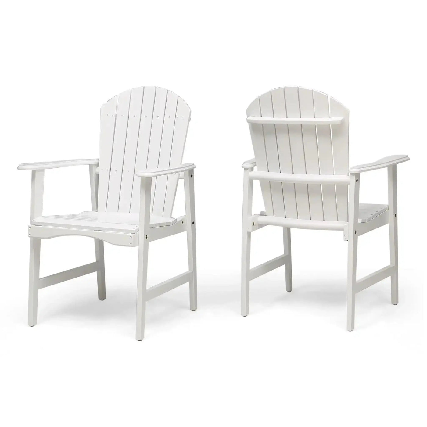 Outdoor Weather Resistant Acacia Wood Adirondack Dining Chairs (Set of 2) by HouseOfZazla