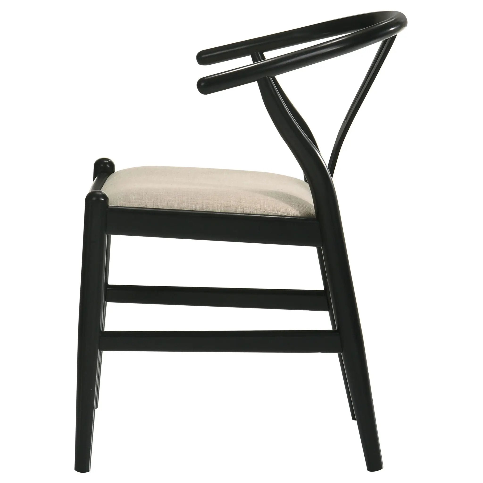 Crestmont Wood Wishbone Dining Side Chair Black (Set of 2) by Unique Piece Furniture