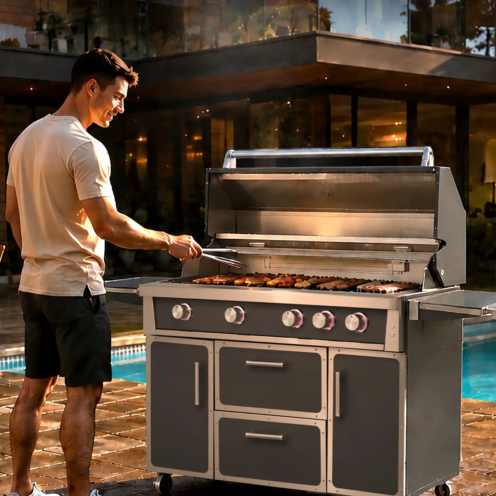 Navratil Premium 49" Stainless Steel Grill by HouseOfZazla