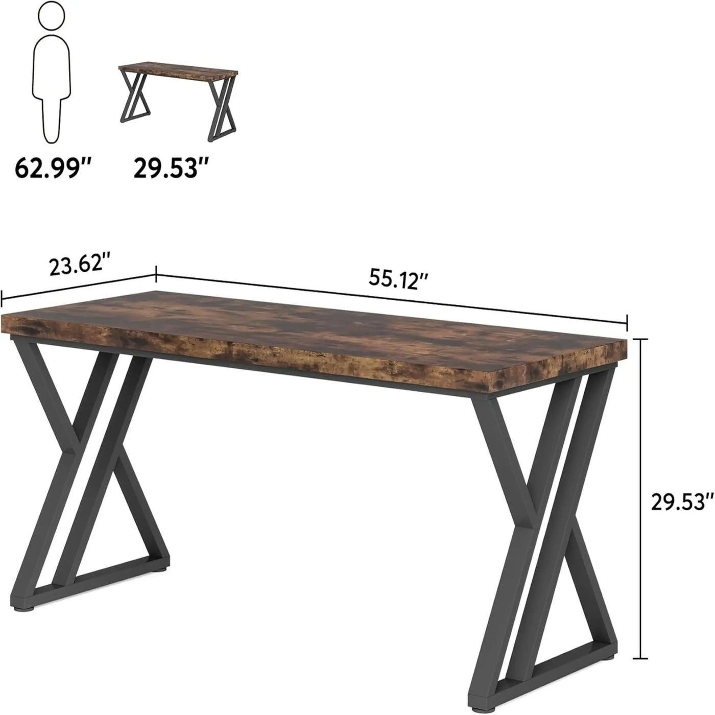 Writing Desk With Z-Shaped Legs by HouseOfZazla