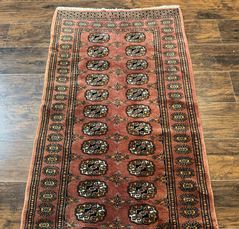 Pakistani Turkoman Bokhara Runner Rug 2.8 x 12, Oriental Runner for Hallway by Jewel Rugs