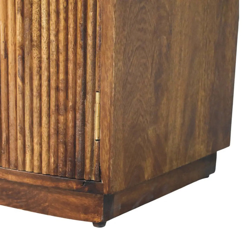 Solid Wood Milan Fluted Bedside Cabinet by HouseOfZazla