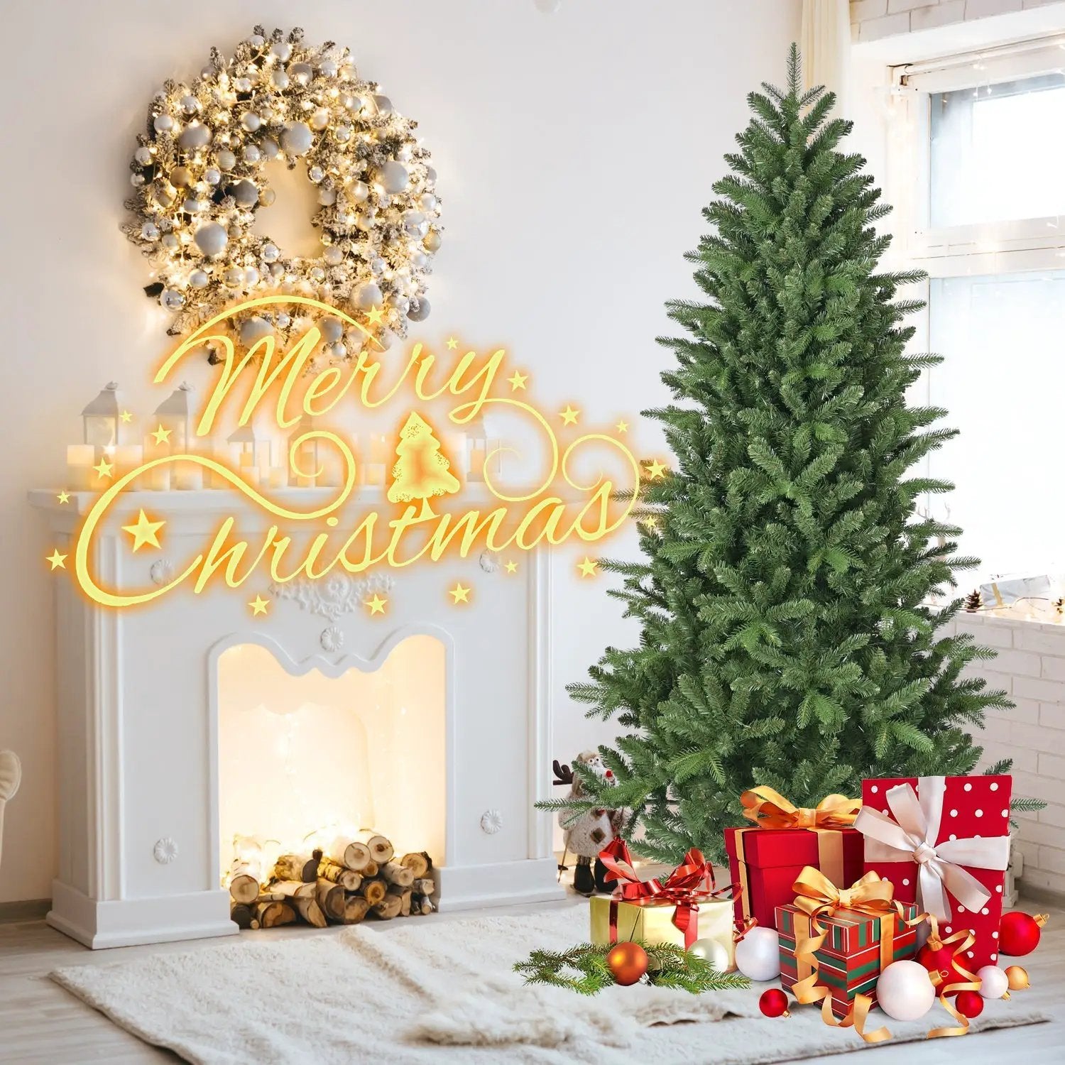6ft Artificial Christmas Tree with 1168 Branch Tips by HouseOfZazla