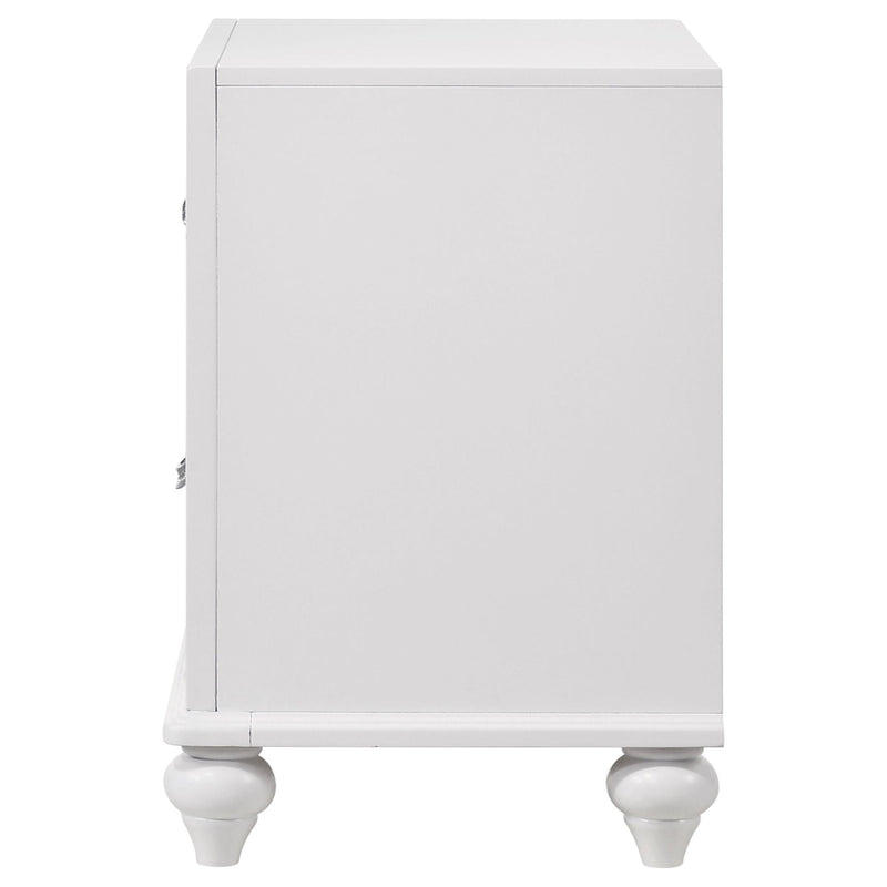 Barzini - 2 Drawer Nightstand Storage - White