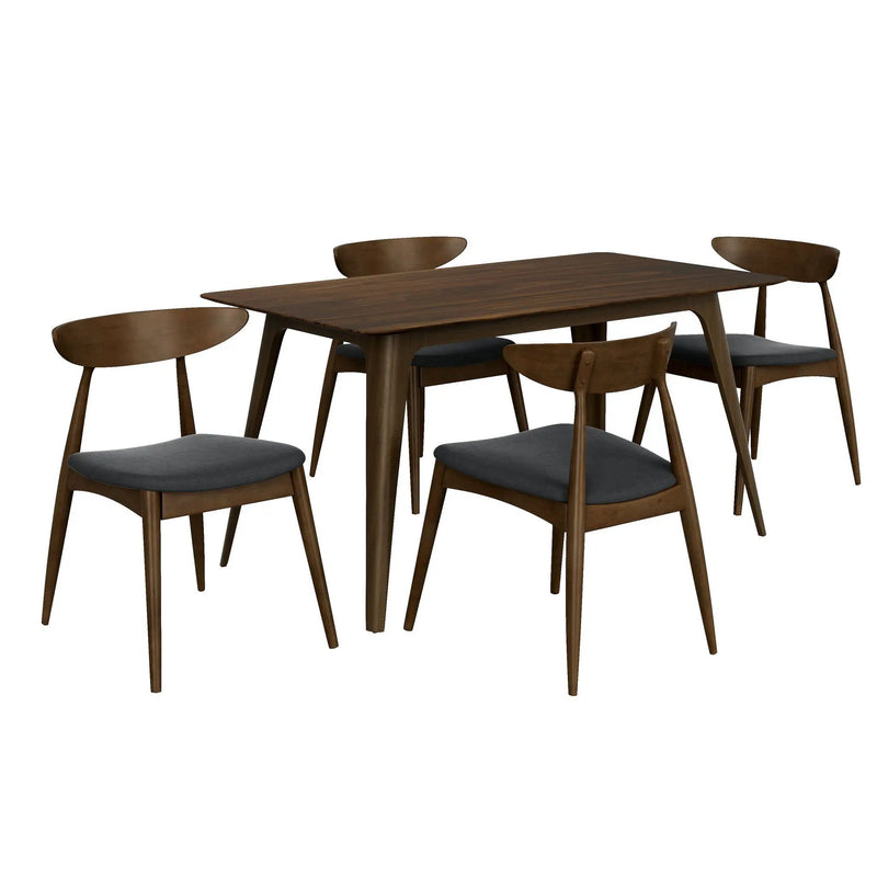 5 Piece Dining Set With Ergonomic Chairs by HouseOfZazla