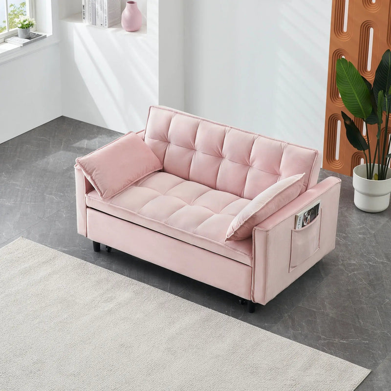 Sofa Bed With Pockets, 3 In 1 Convertible For Living Room by Unique Piece Furniture