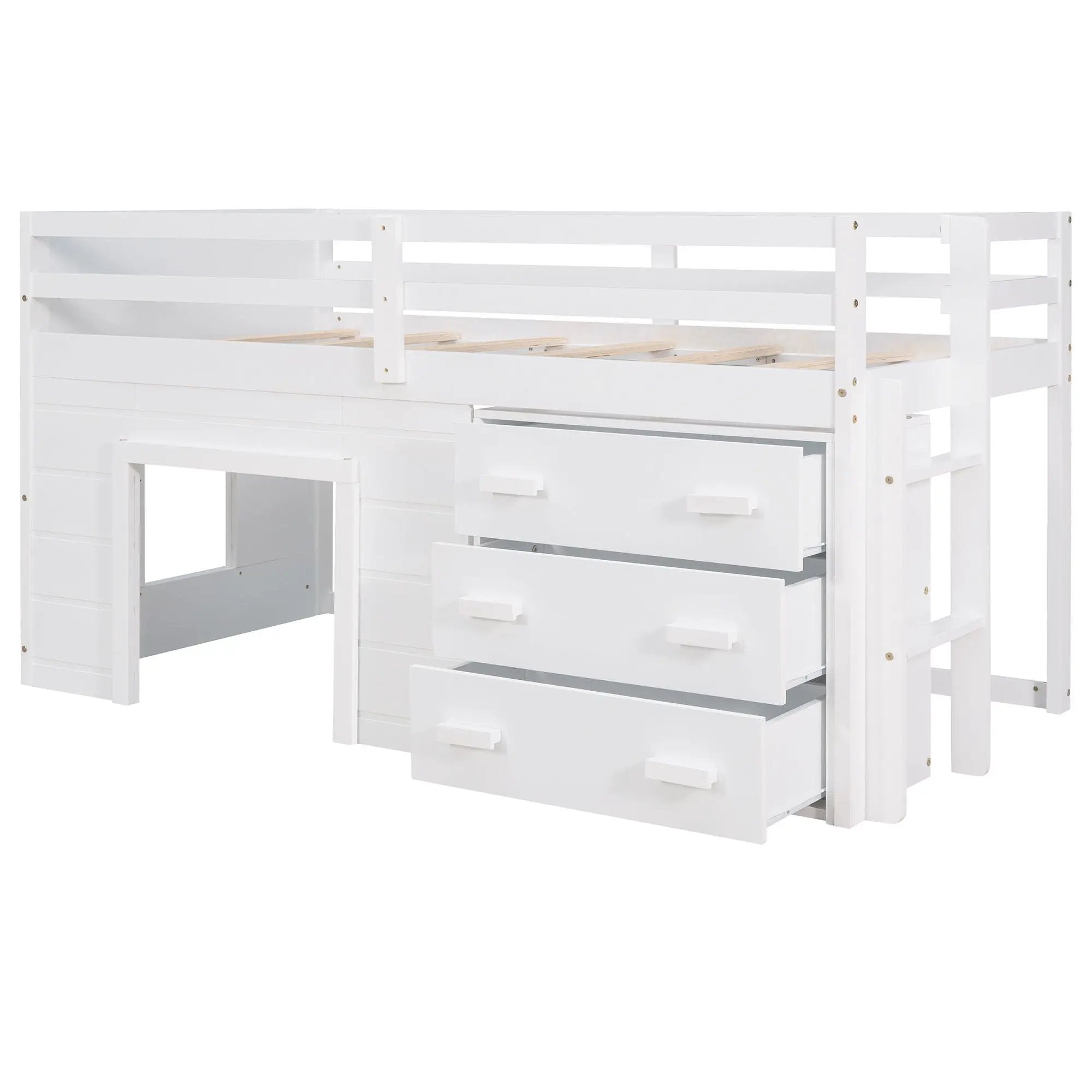 Loft Bed With Cabinet And Shelf by HouseOfZazla