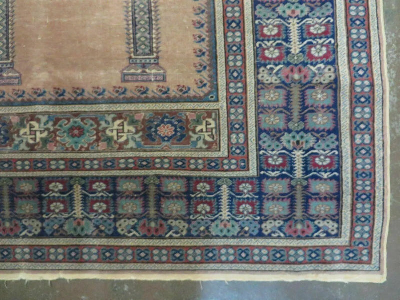 4' X 6' Antique Handmade Turkish Mehrab Prayer Wool Rug Lantern Beautiful by Jewel Rugs