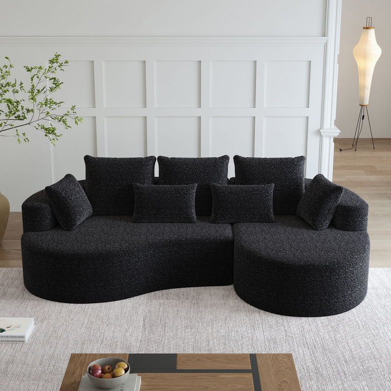 Curved Oversized Sectional Sofa With Extra Deep Seat by HouseOfZazla