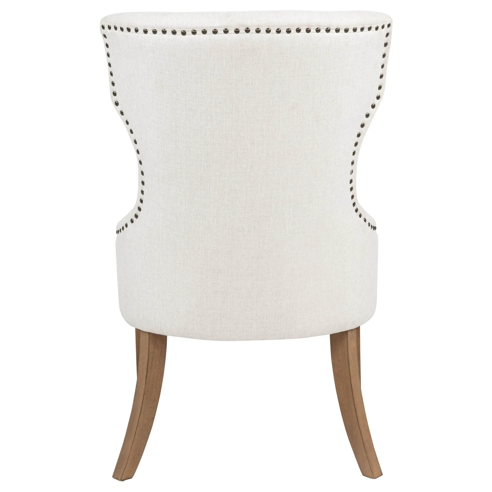 Baney Fabric Upholstered Dining Side Chair Beige and Rustic Grey by Unique Piece Furniture