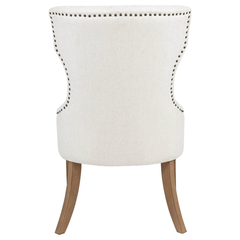 Baney Fabric Upholstered Dining Side Chair Beige and Rustic Grey by Unique Piece Furniture