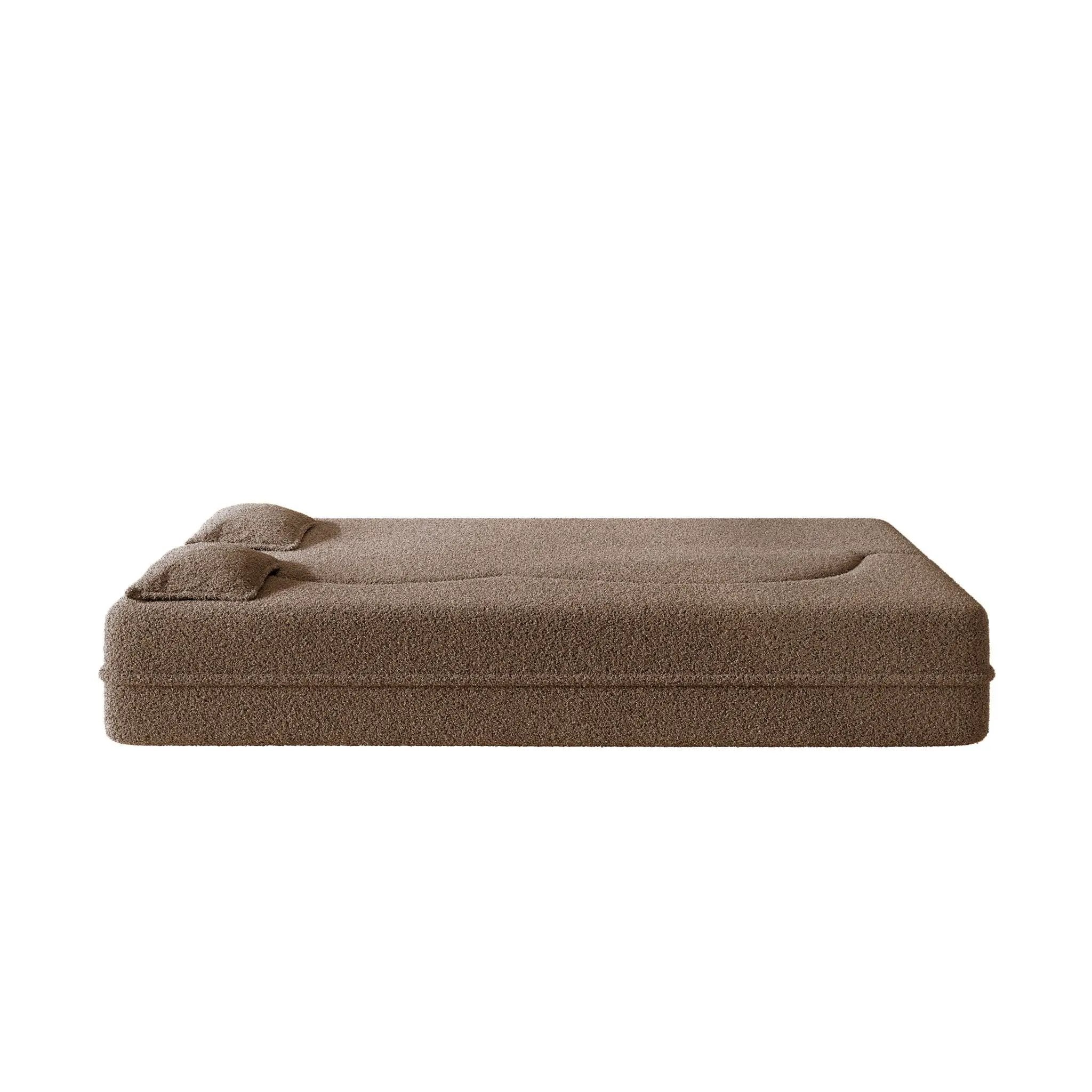 Modern Floor Sleeper Sofa Bed With 2 Pillows, Convertible Twin Size Folding Mattress For Living Room by HouseOfZazla