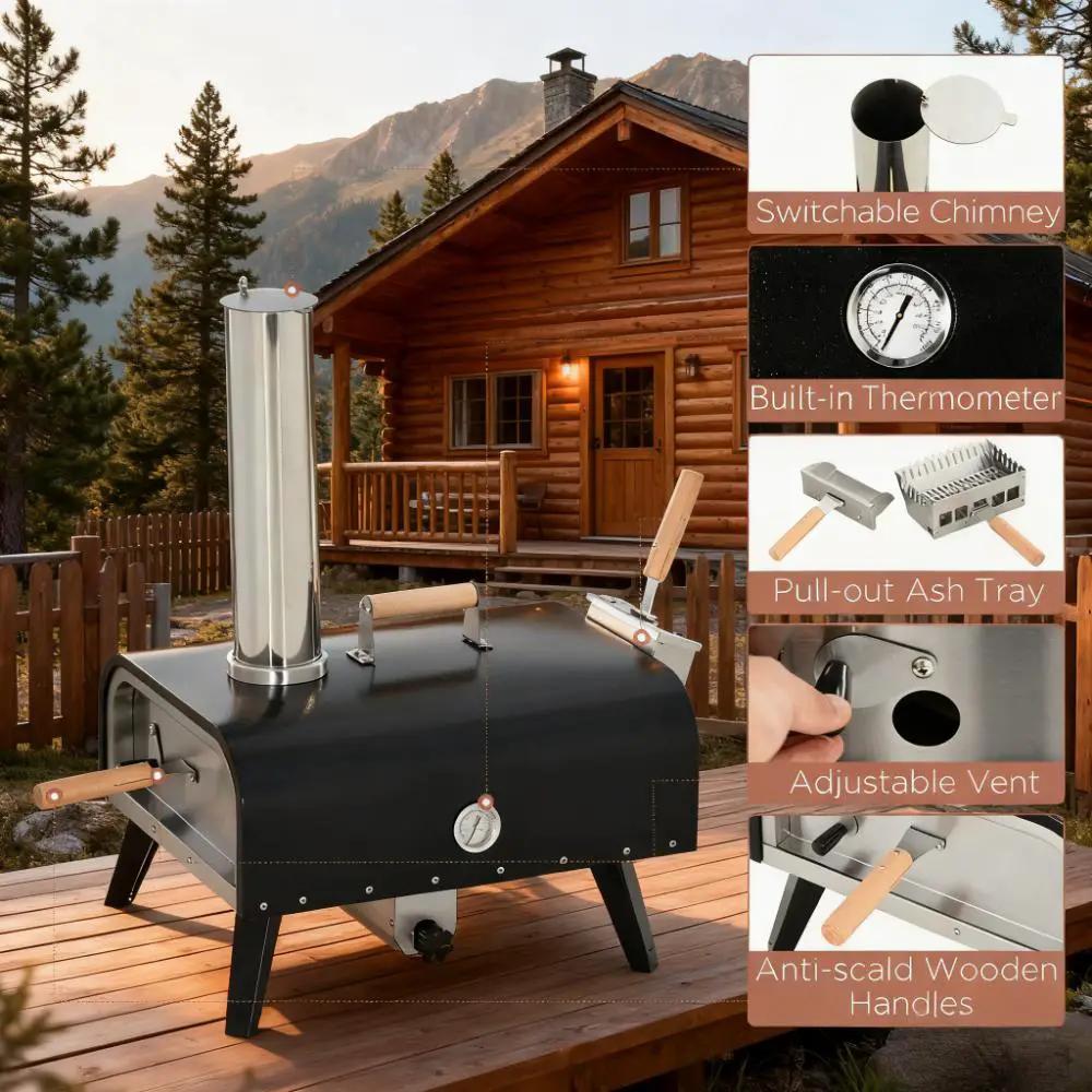 Outdoor Pizza Oven with 12" Rotating Stone by HouseOfZazla