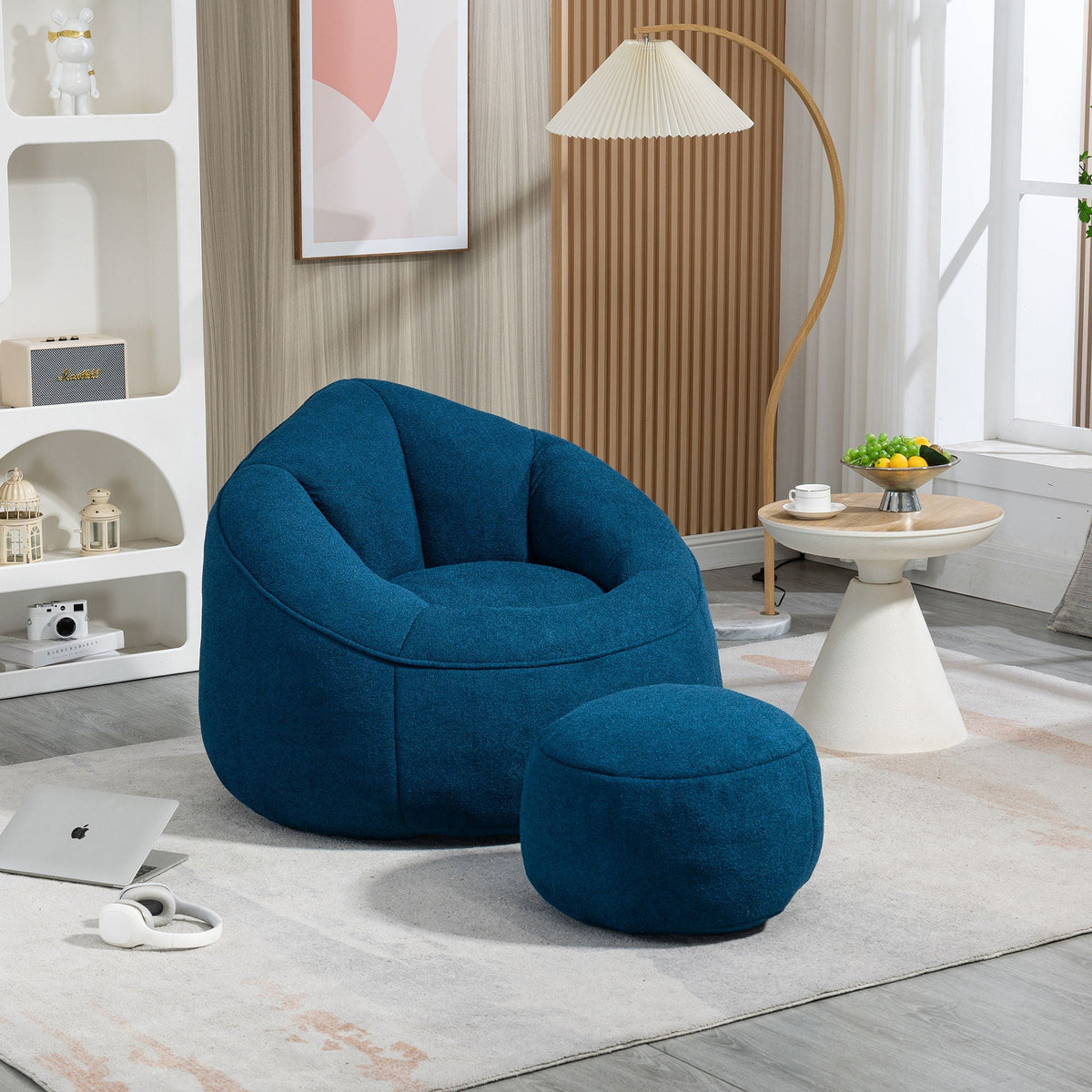 High Pressure Foam Bean Bag Sofa Chair with Footrest – Multiple Colors, photo 16 of 24