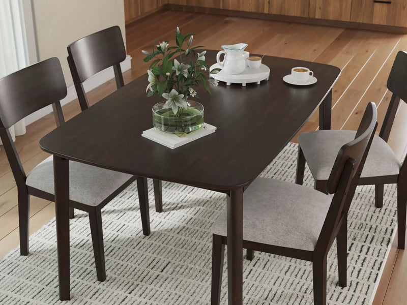 Mallenette - Dining Room Table Set (Set of 5) - Merlot by Unique Piece Furniture