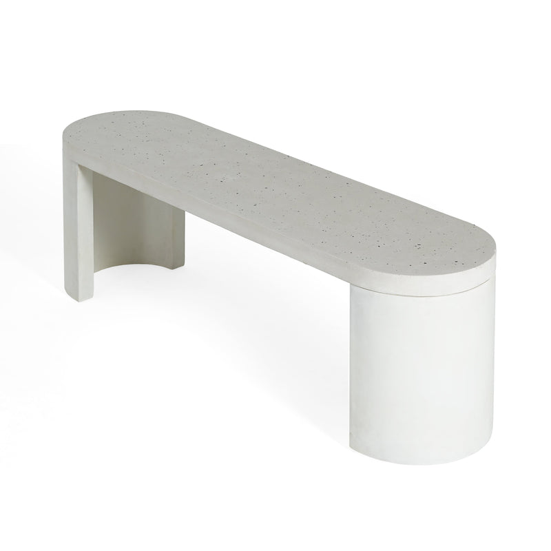 2 Piece Modern Outdoor Concrete Dining Set - Terrazzo, photo 9 of 10