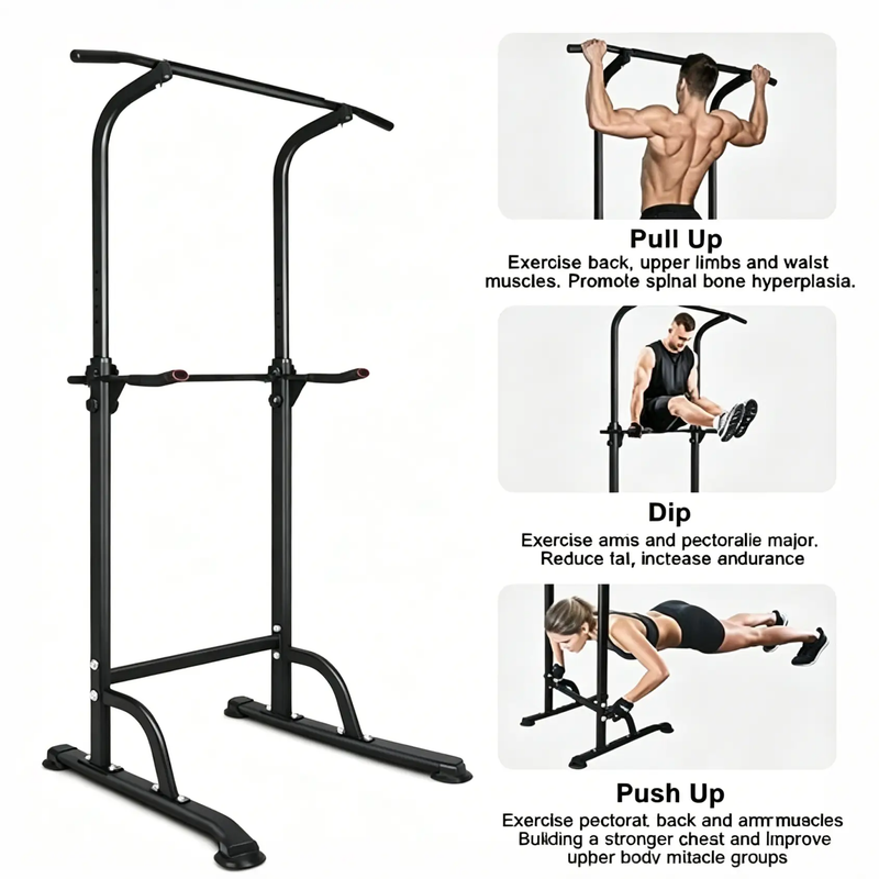 Sport Power Tower Workout Dip Station Pull Up Bar by HouseOfZazla