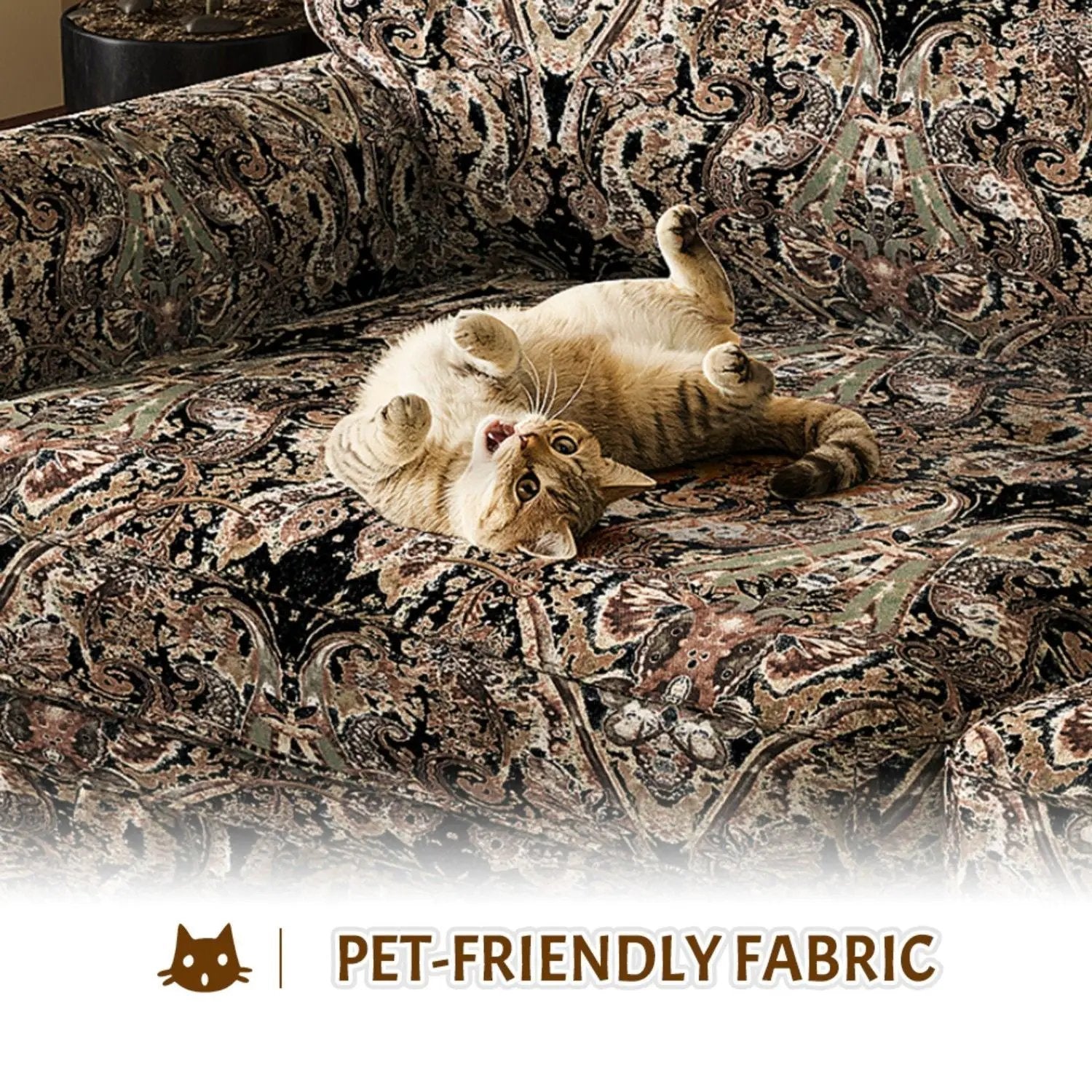 Luxuriously Comfortable Cloud Couch With Elegant Rolled Arms & Pleated Skirt Design