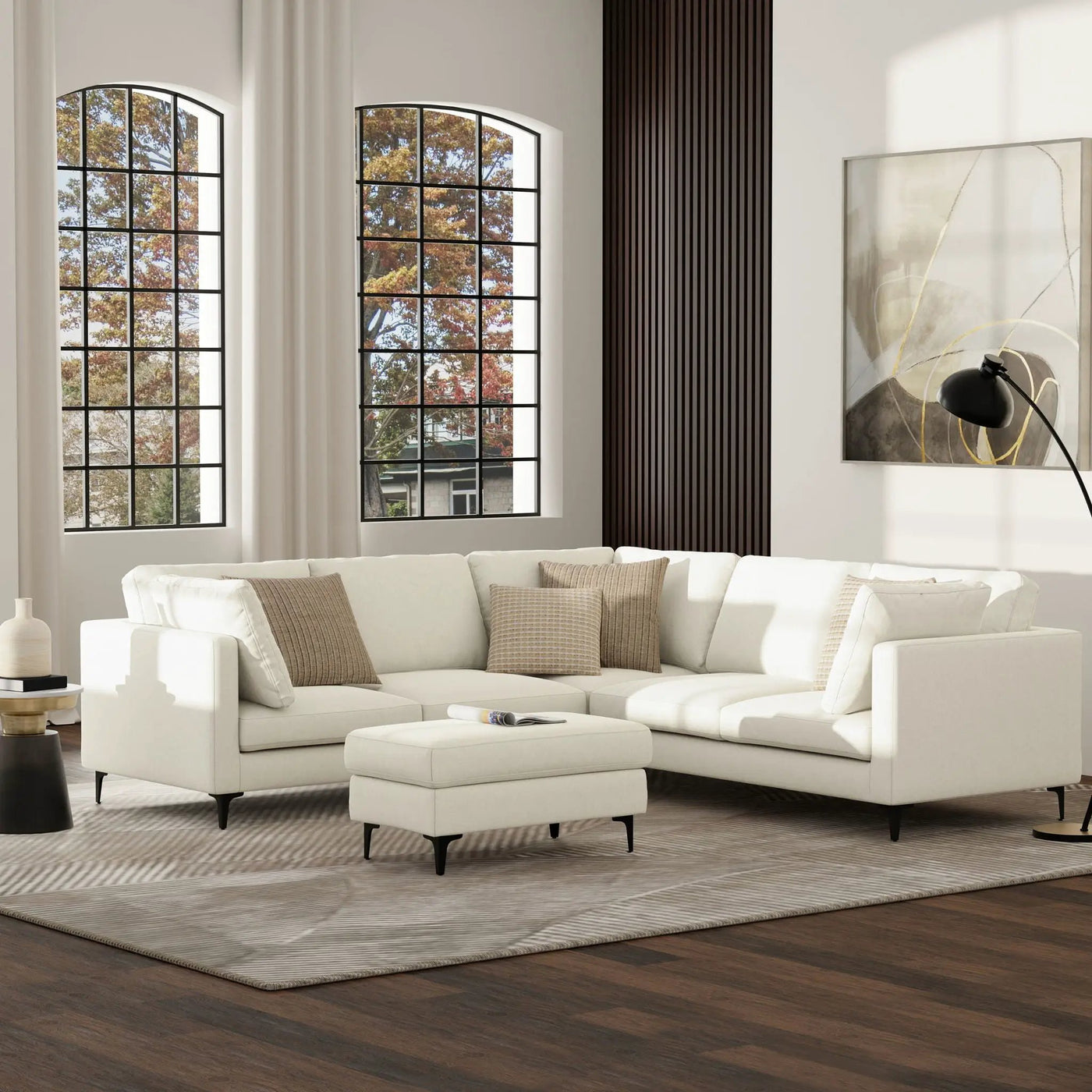 Ava - Mid Century Corner Sectional Sofa Handcrafted by HouseOfZazla