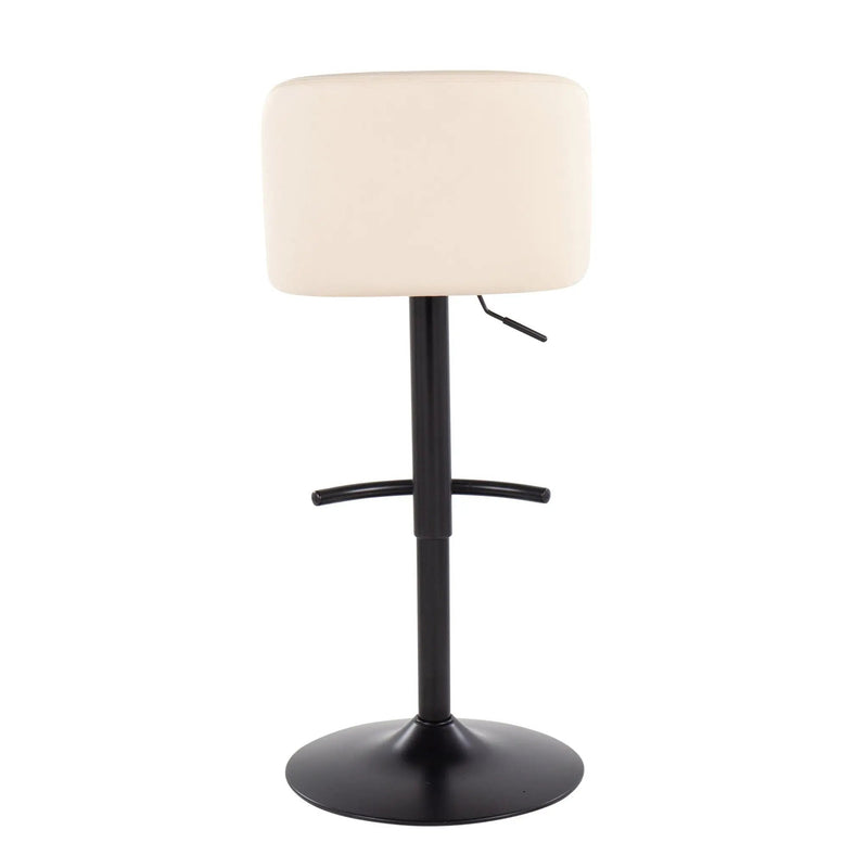 Toriano - Contemporary Adjustable Bar Stool With Rounded T Footrest (Set of 2) by Unique Piece Furniture
