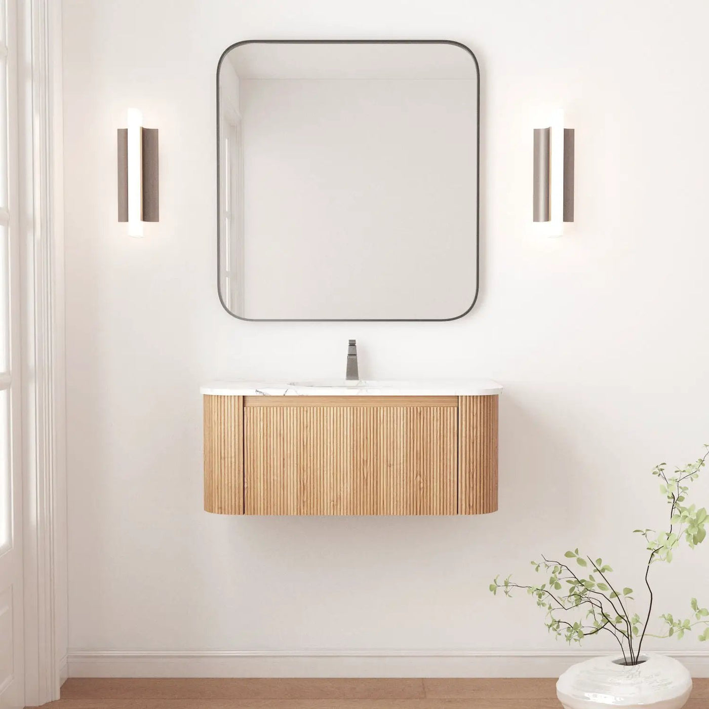 Wall Mounted Bathroom Vanity With Sink by HouseOfZazla