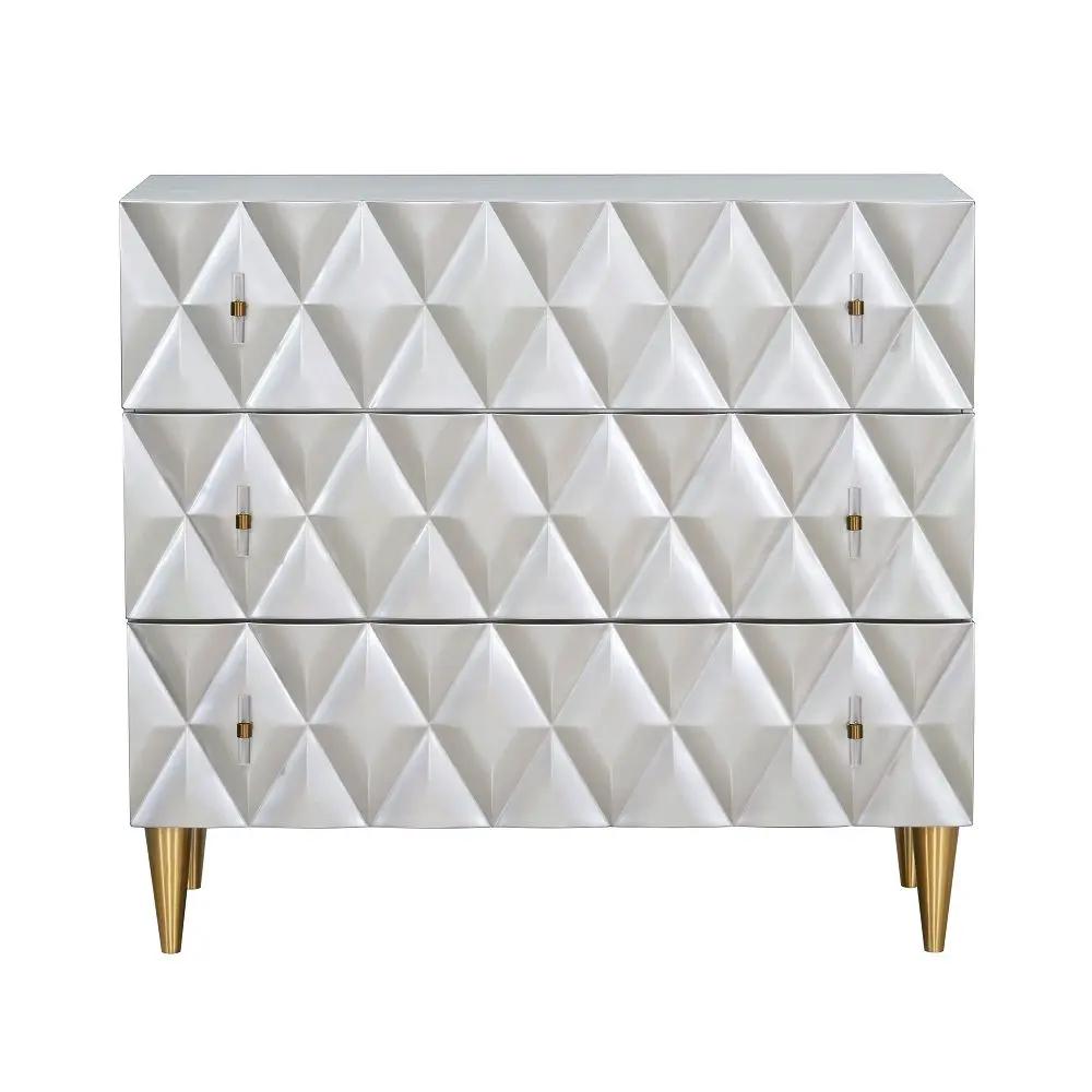 Anson - Console Cabinet - Metallic Silver & Champagne by Unique Piece Furniture