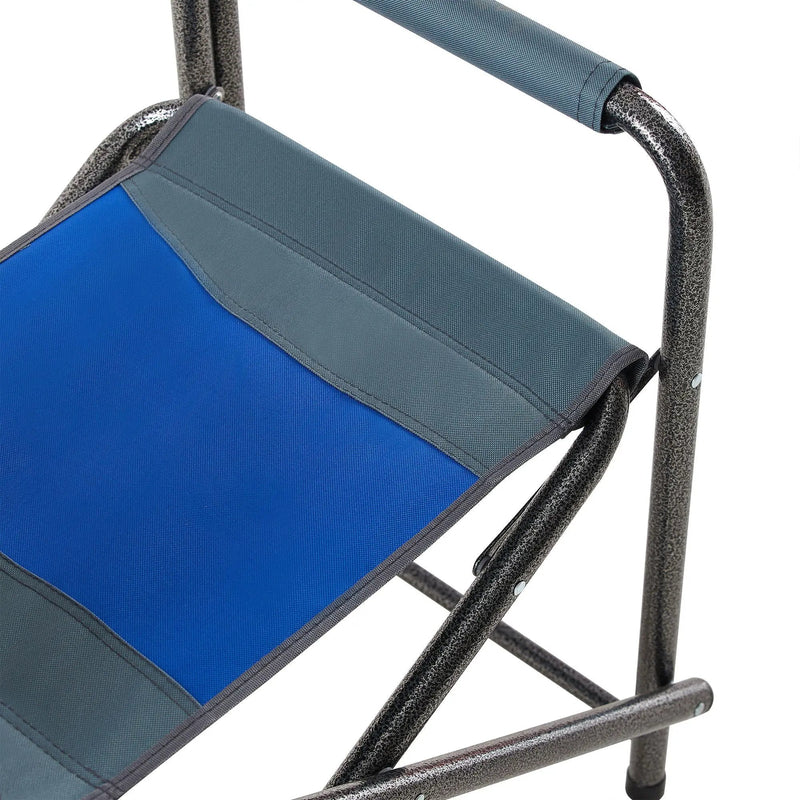 Padded Folding Outdoor Chair With Storage Pockets, Lightweight Oversized Directors Chair For Indoor, Outdoor Camping, Picnics And Fishing by HouseOfZazla