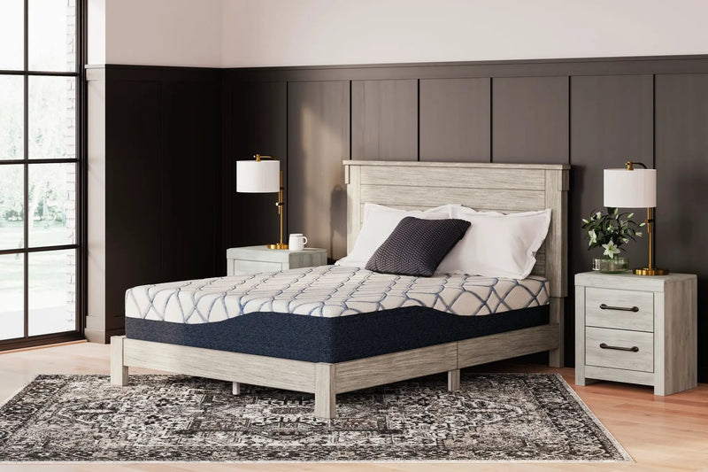 12 Inch Chime Elite 2.0 - California King Mattress - White / Blue by Unique Piece Furniture
