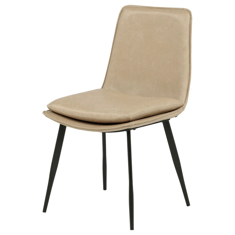 Ortega Upholstered Dining Side Chair Tan (Set of 2) by Unique Piece Furniture