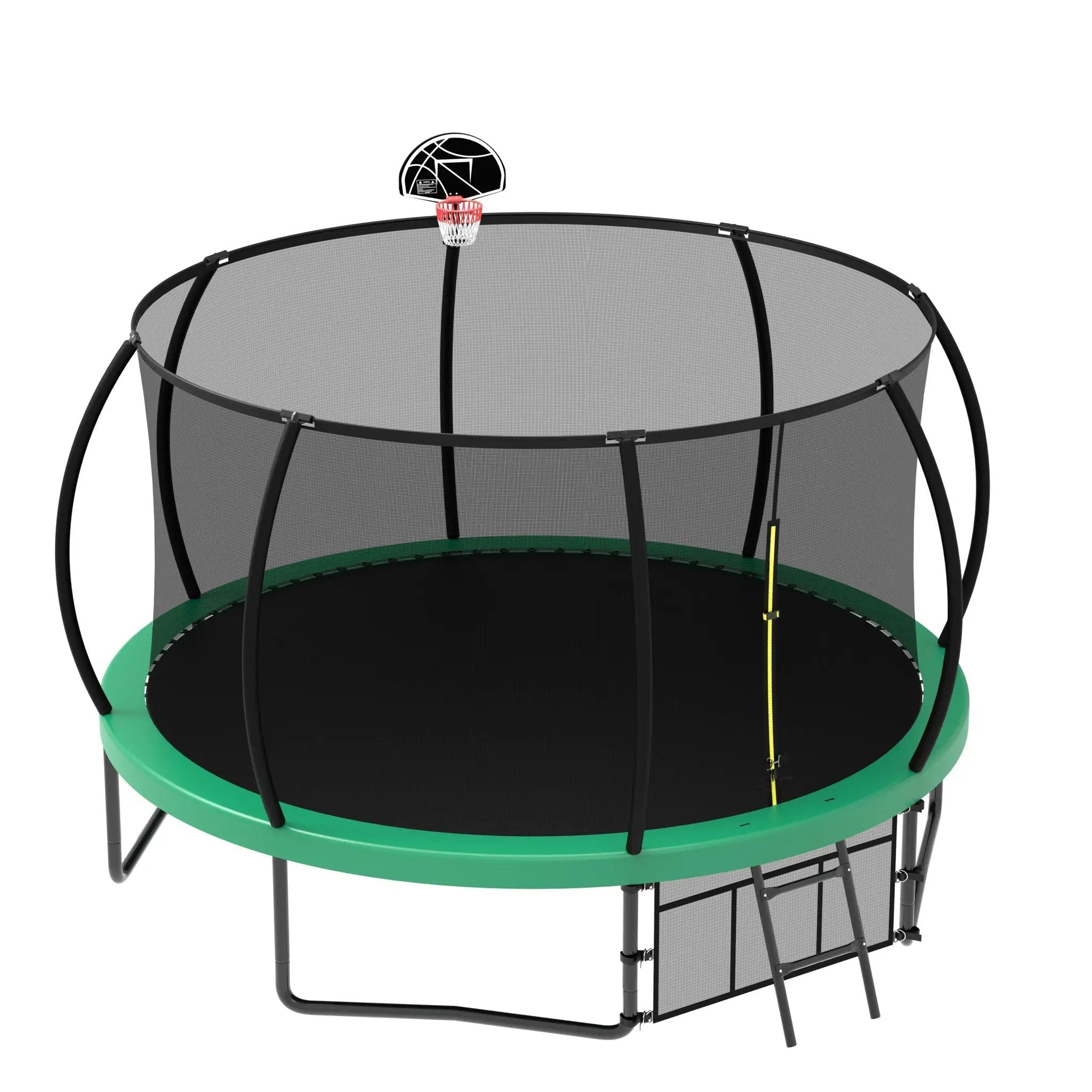 12' Recreational Kids Trampoline With Safety Enclosure Net & Ladder, Outdoor Recreational Trampolines by HouseOfZazla