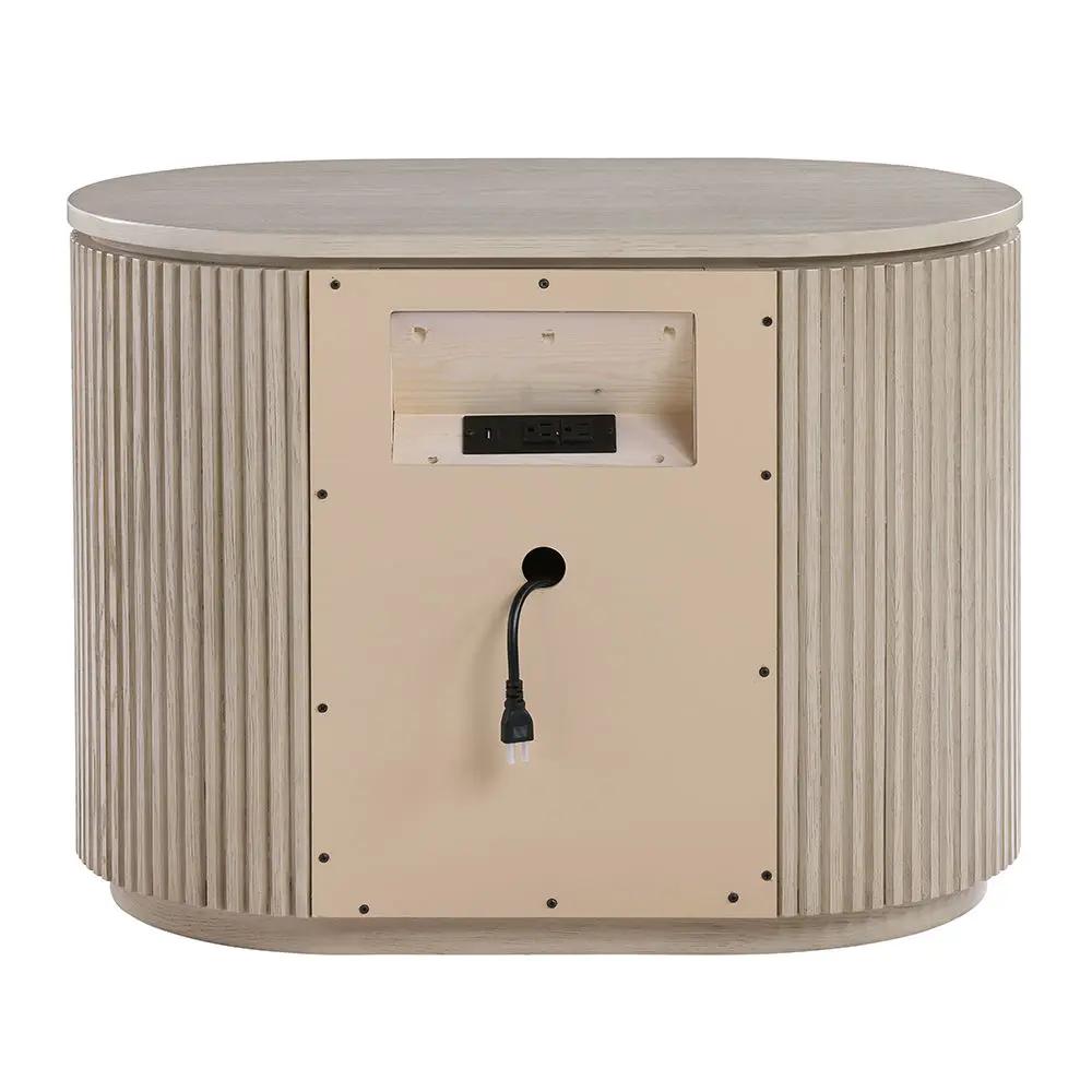 Leanna - Nightstand With USB Port - Light Oak by Unique Piece Furniture