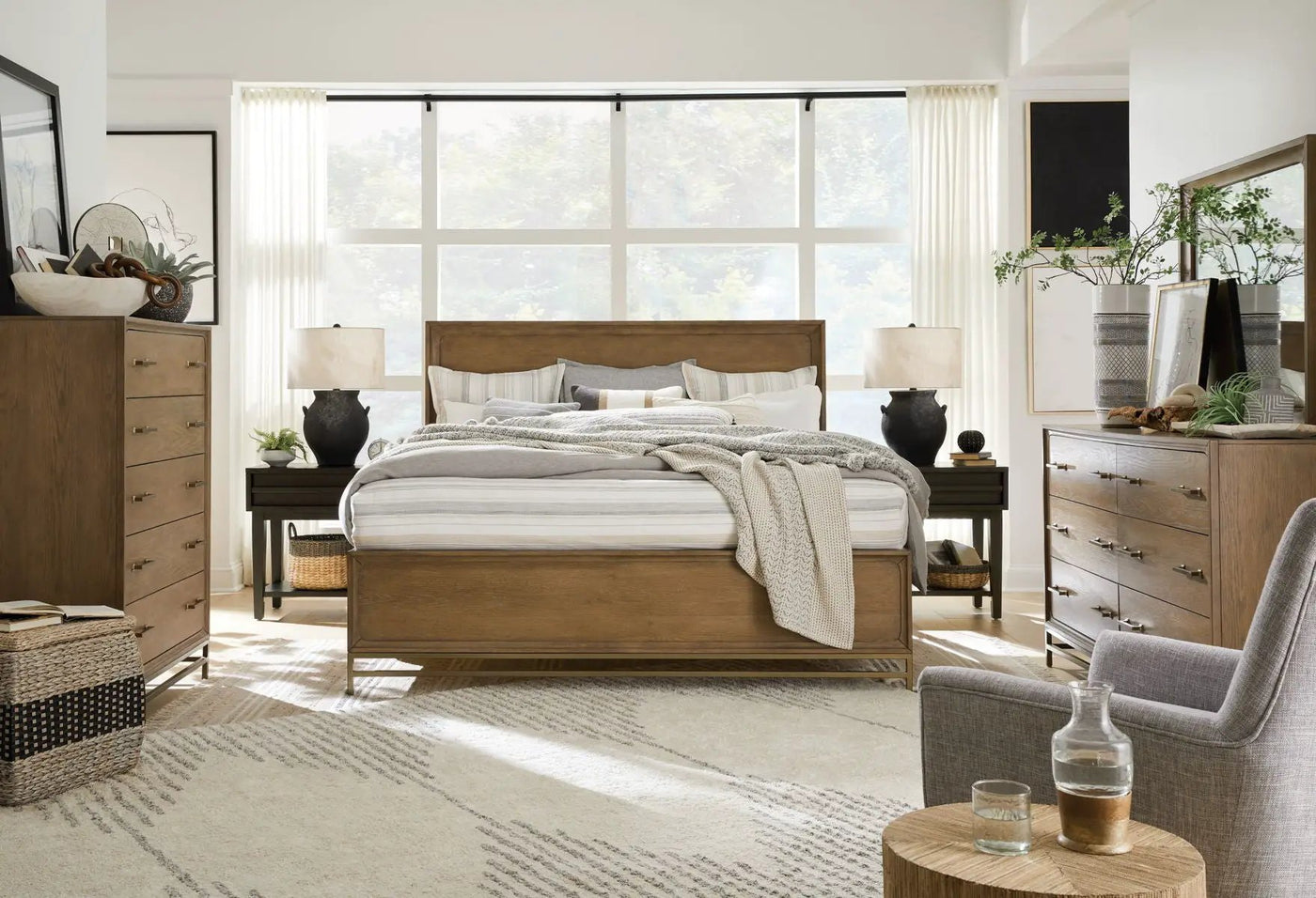Lindon - Complete Panel Bed - Belgian Wheat by Unique Piece Furniture