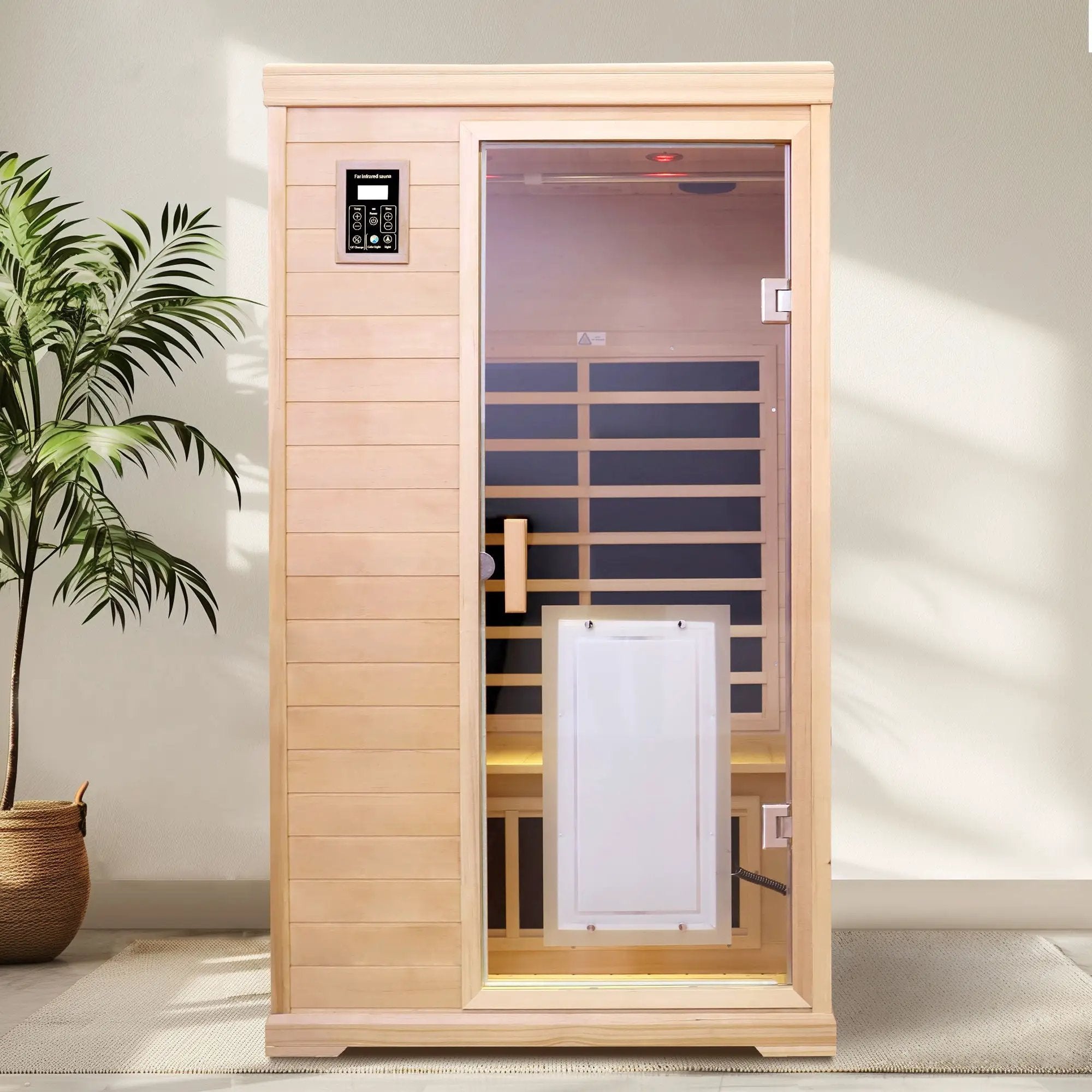 2 Person Far Infrared Hemlock Indoor Sauna Room - Natural by HouseOfZazla