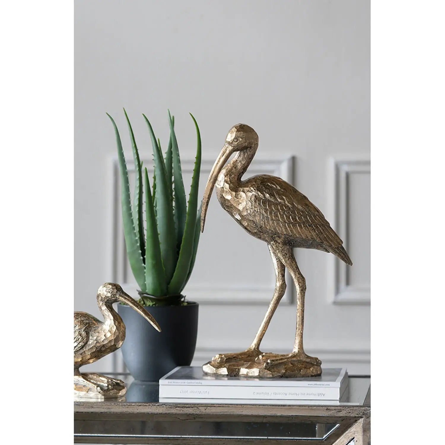 10x15.9x3.7" Standing Crane Figurine by HouseOfZazla