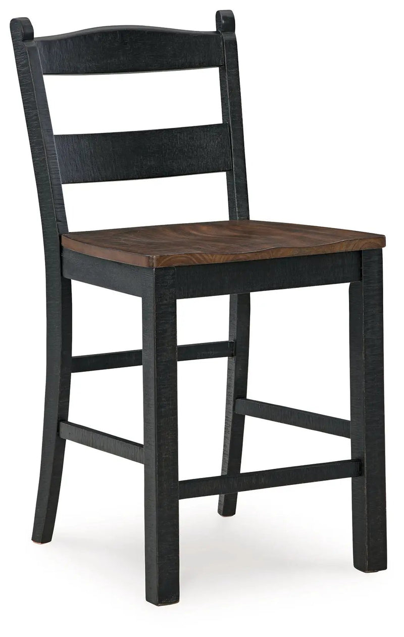 Valebeck - Barstool (Set of 2) - Black / Brown by Unique Piece Furniture