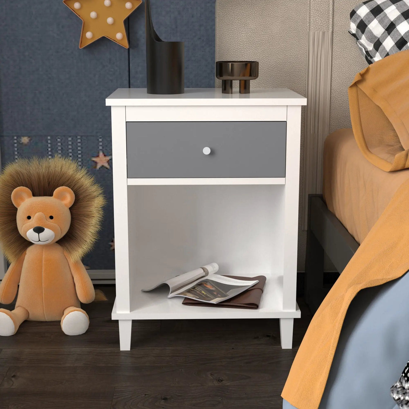Nightstand With 1 Drawer 1 Shelf by Unique Piece Furniture