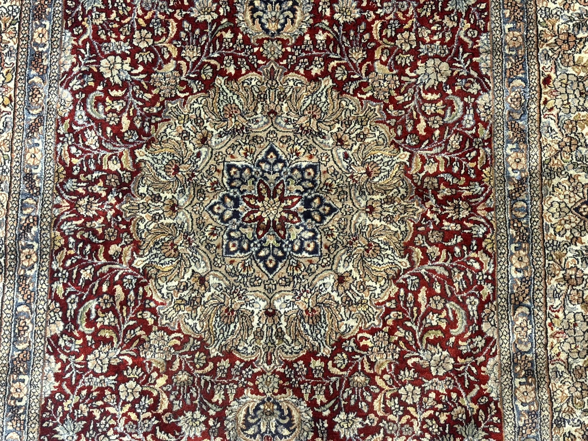 Sino Persian Silk Rug 3x5, Super Fine 440 KPSI, Floral Medallion, Handmade by Jewel Rugs