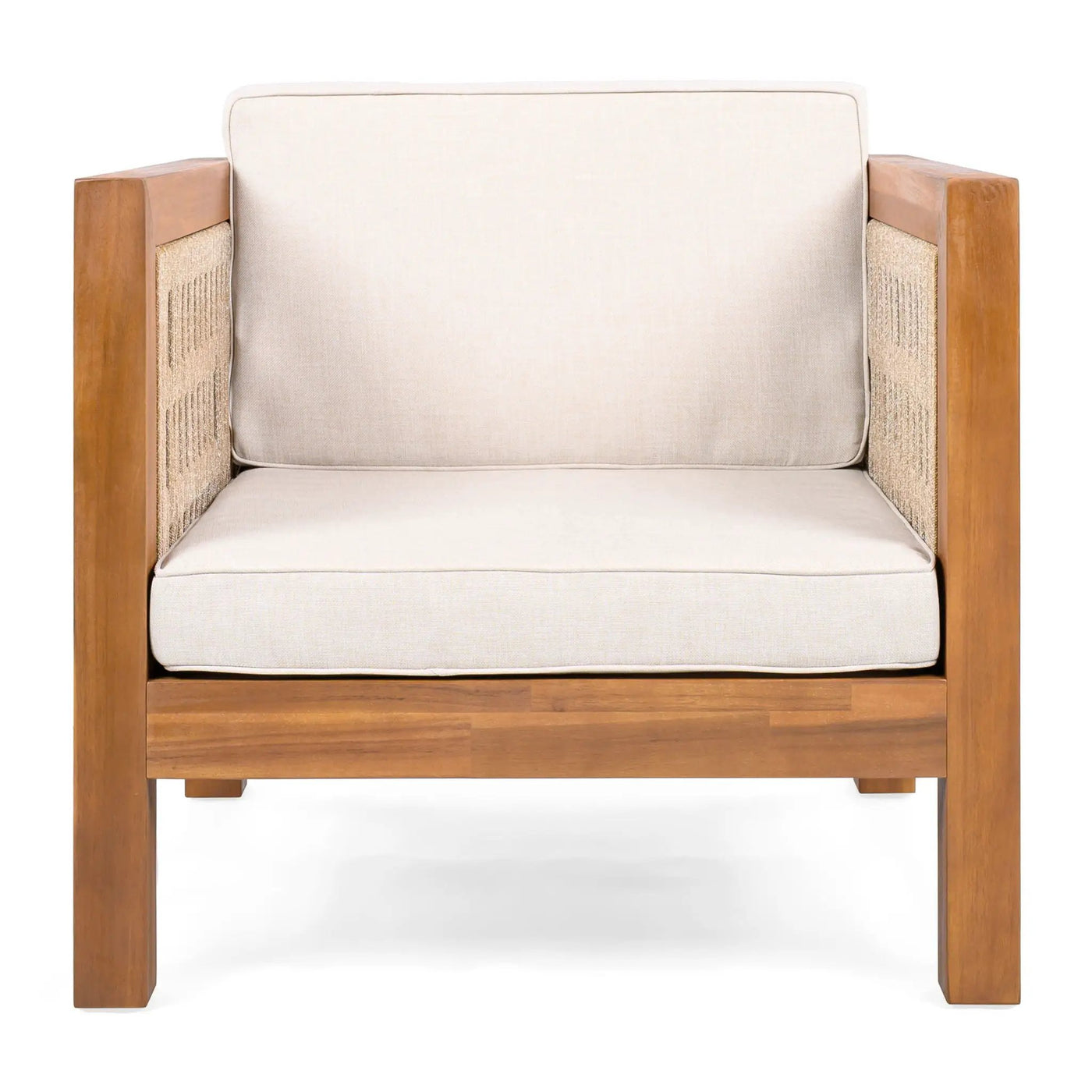 Outdoor Club Chair & Rope Arm And Cushions by HouseOfZazla