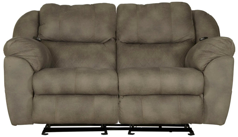 Flynn - Power Lay Flat Rocking Loveseat With Power Adjustable Headrest & Lumbar And Dual Heat & Massage - Fig by Unique Piece Furniture