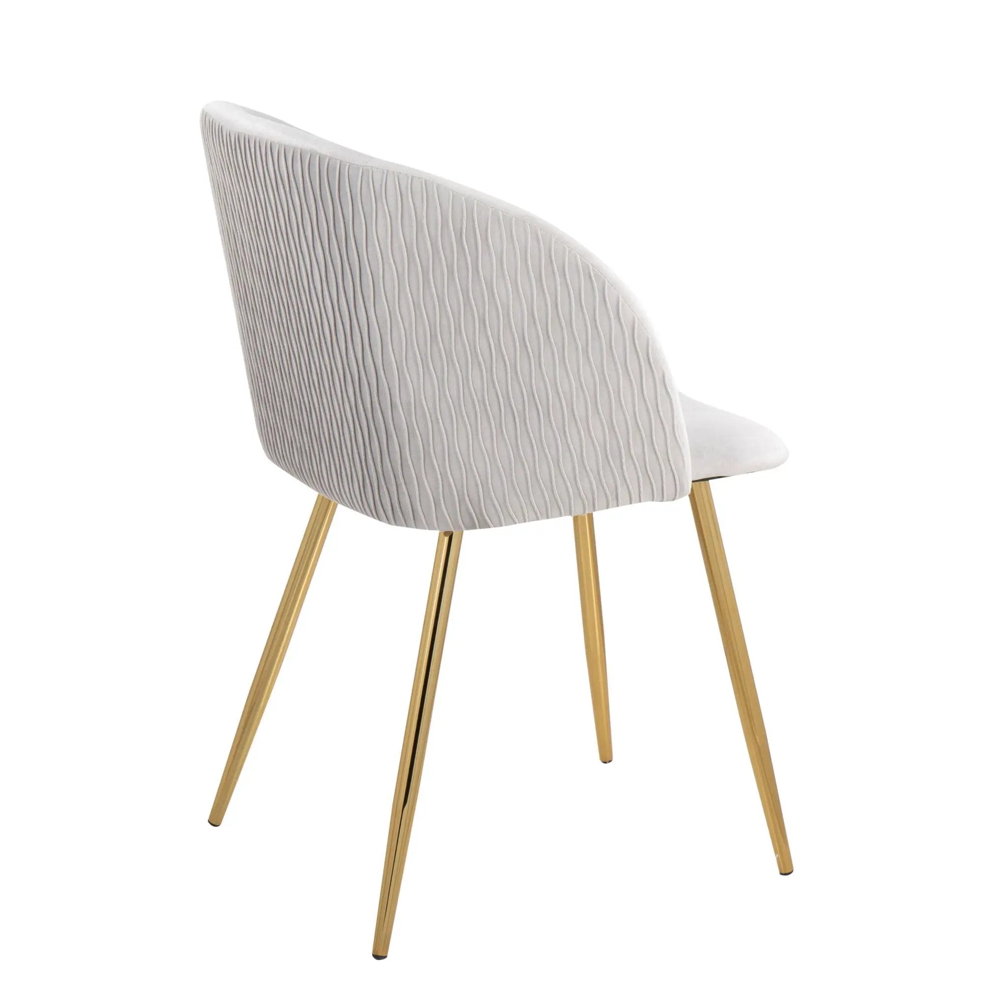 Fran - Pleated Waves Contemporary Chair (Set of 2) by Unique Piece Furniture