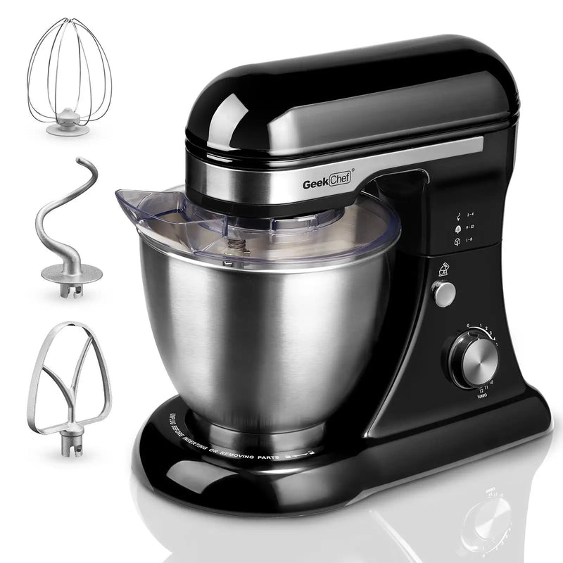 Geek Chef Electric Stand Mixer, 4.8QT 12 Speeds Tilt-Head Food Mixer by HouseOfZazla