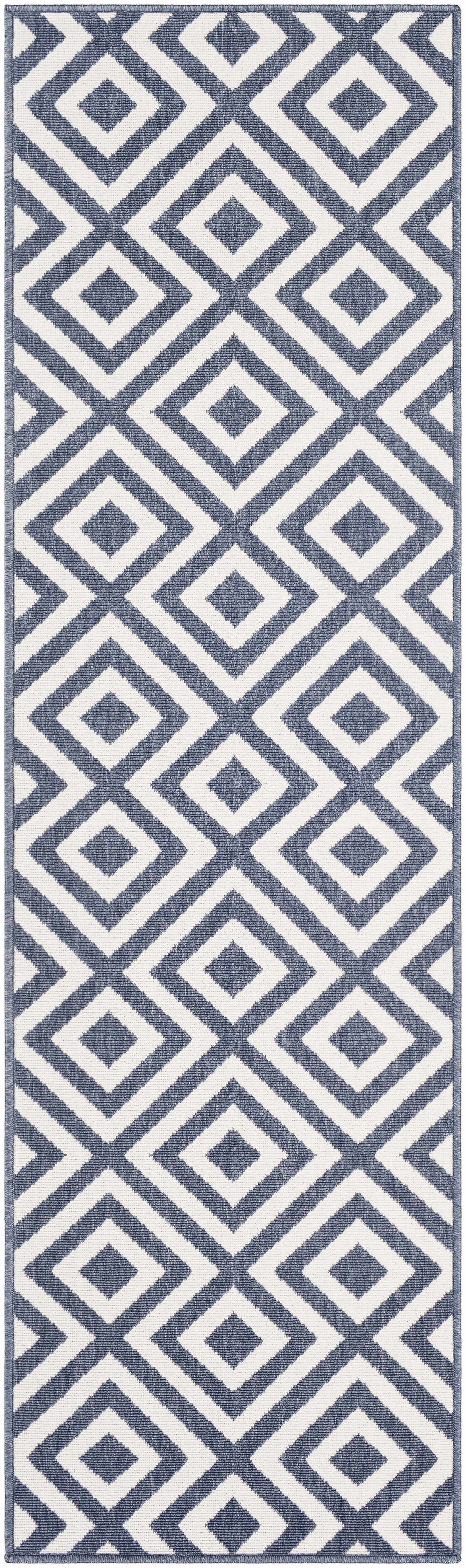 Spilsby Navy Blue Outdoor Rug - Clearance by Boutique Rugs