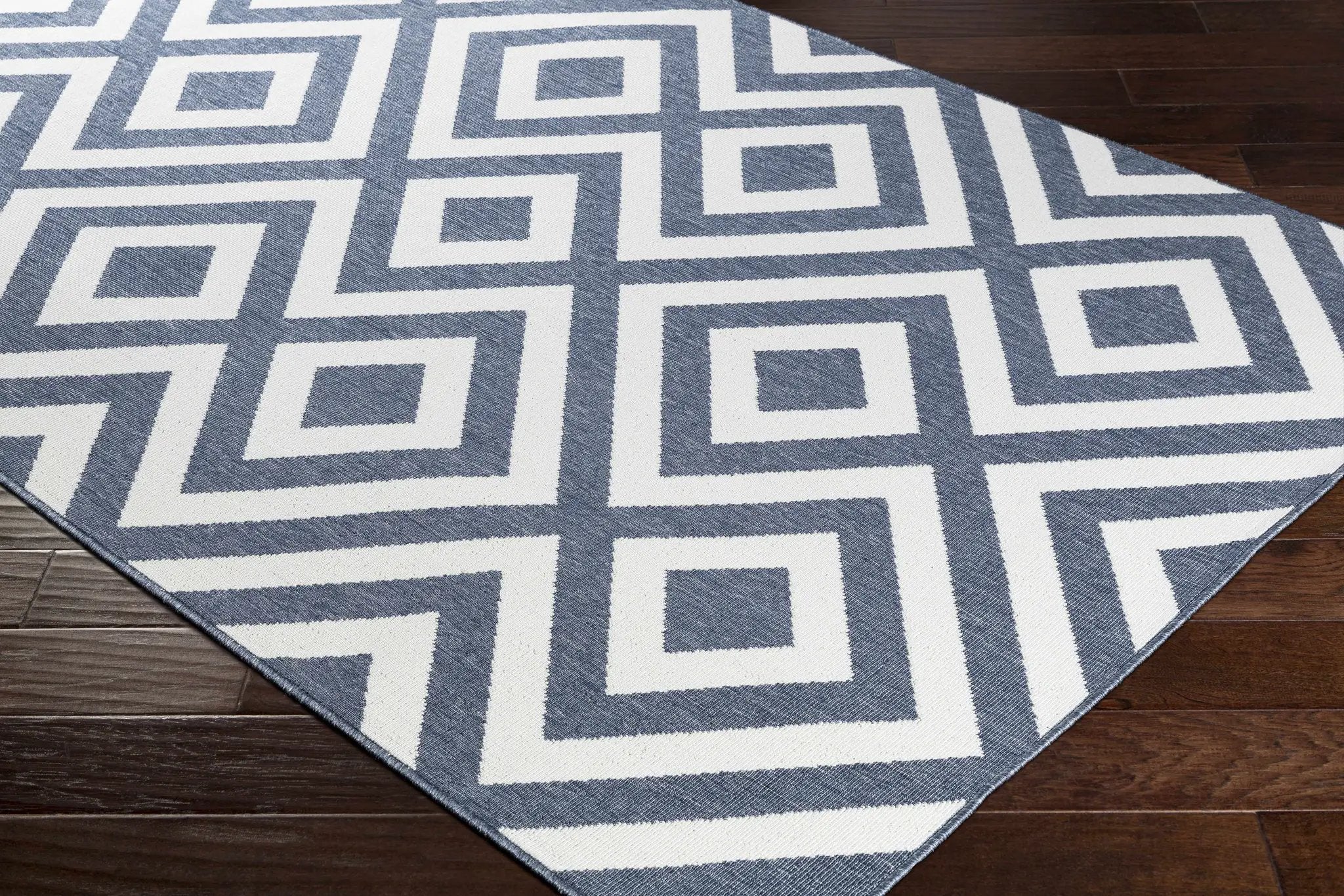 Spilsby Navy Blue Outdoor Rug - Clearance by Boutique Rugs