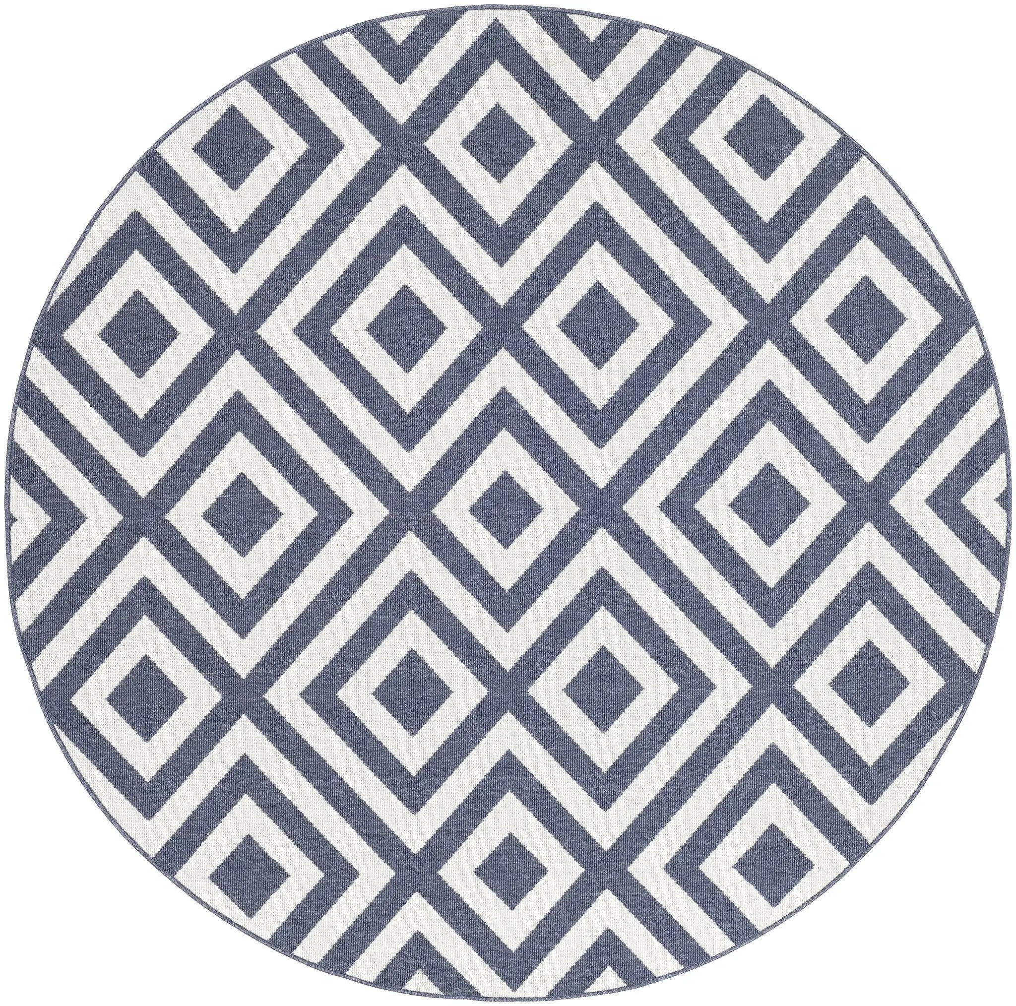 Spilsby Navy Blue Outdoor Rug - Clearance by Boutique Rugs