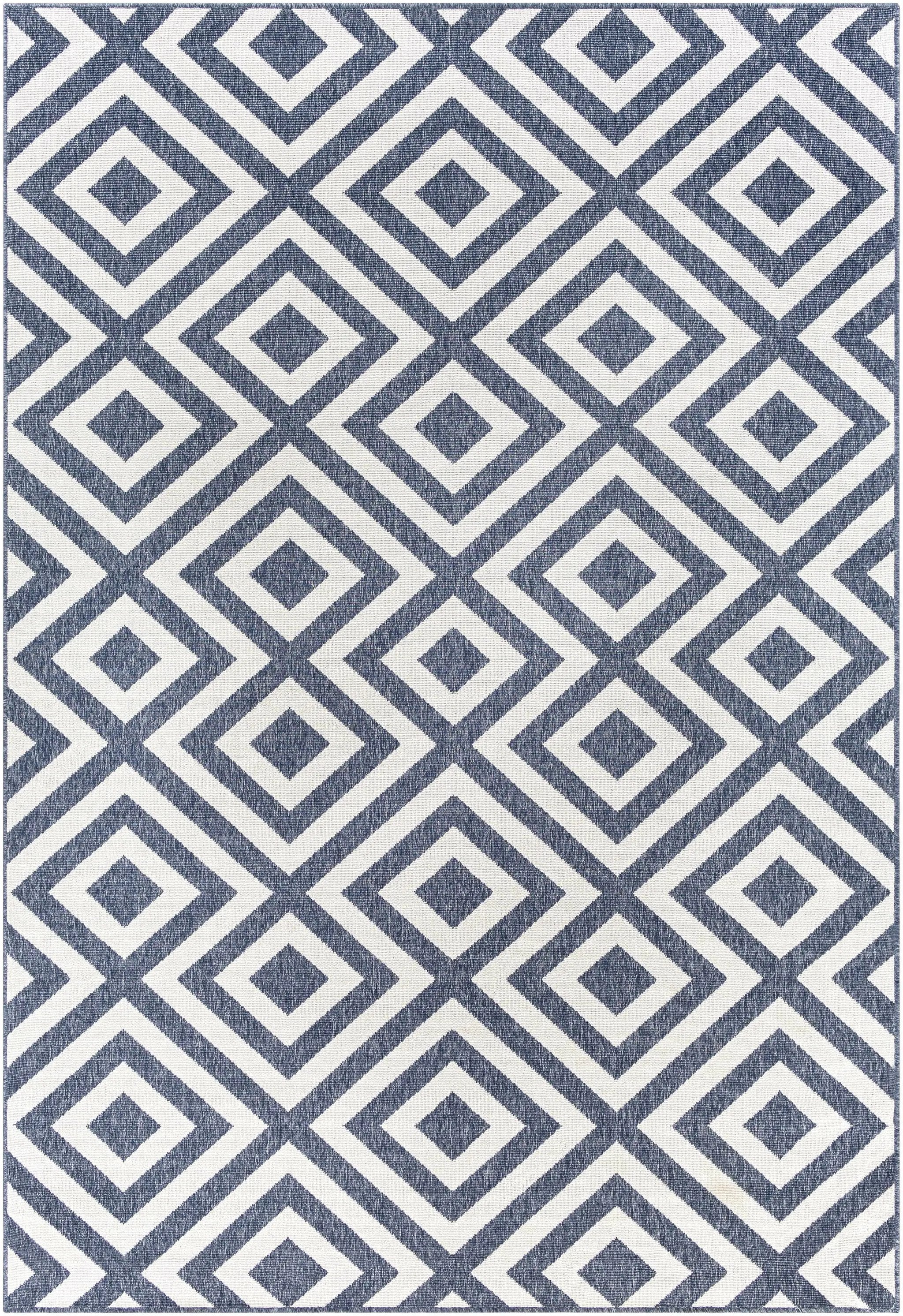 Spilsby Navy Blue Outdoor Rug - Clearance by Boutique Rugs