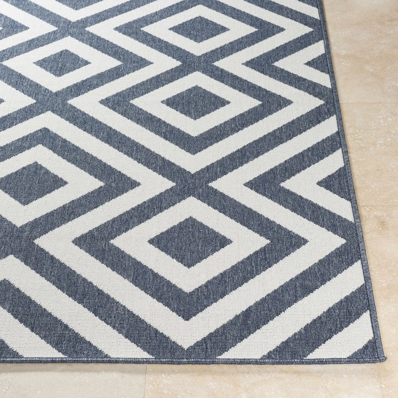 Spilsby Navy Blue Outdoor Rug - Clearance by Boutique Rugs