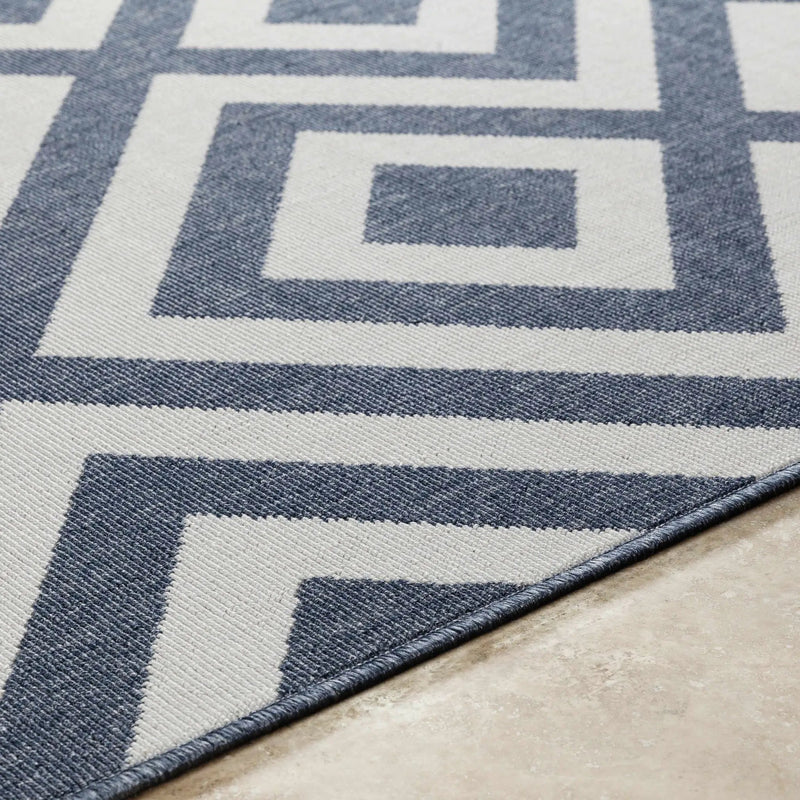 Spilsby Navy Blue Outdoor Rug - Clearance by Boutique Rugs
