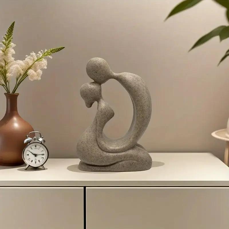 Modern Abstract Family Love Sculpture for Elegant Home Decor by House Of Avana
