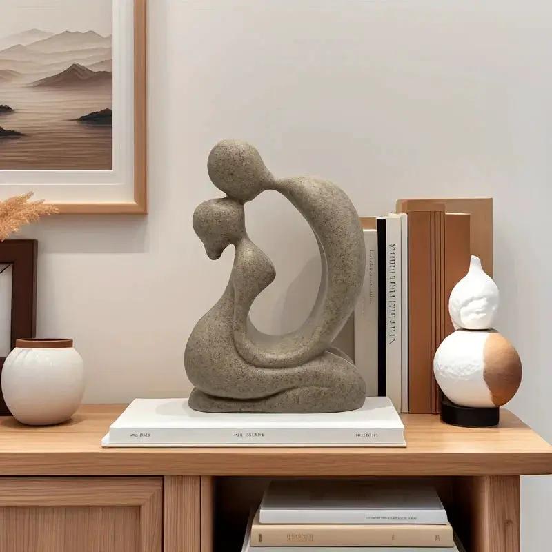 Modern Abstract Family Love Sculpture for Elegant Home Decor by House Of Avana